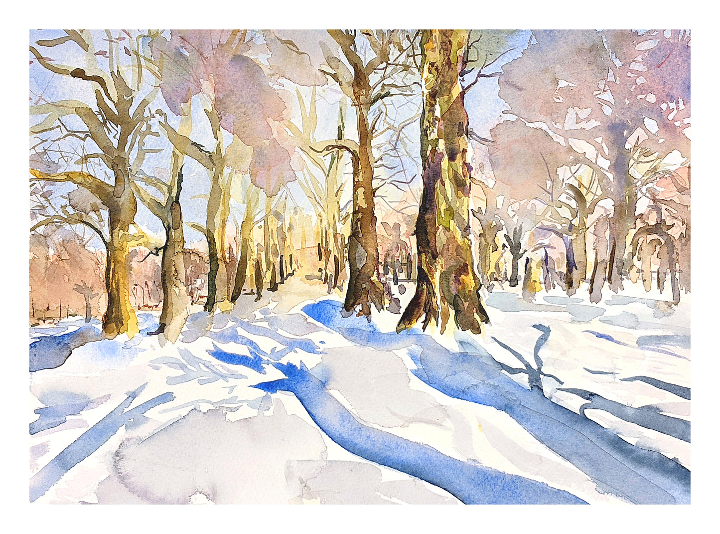 Winter Woodland 1 (Watercolour, 2022)