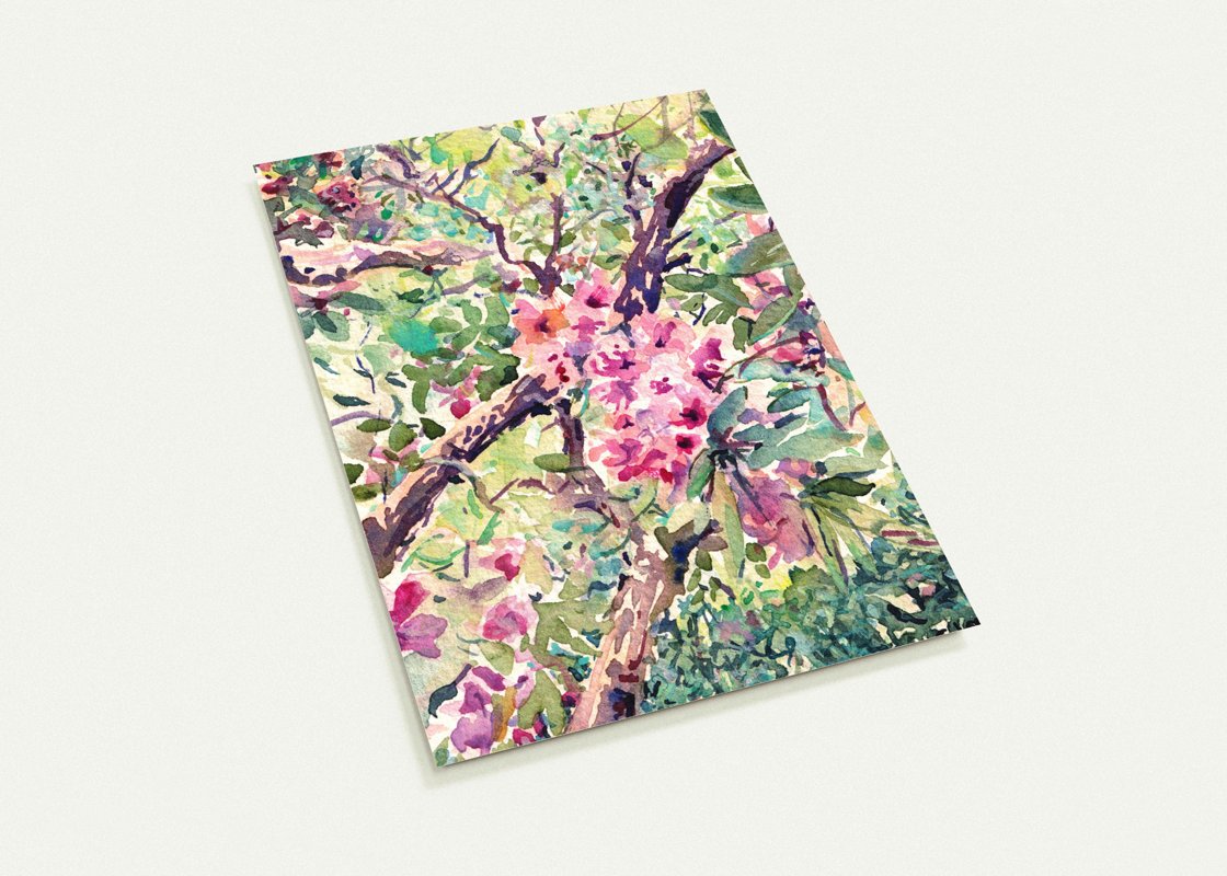 Eileen Barlow Art Greeting Cards Rhododendron Isabella Plantation Kew Gardens Richmond