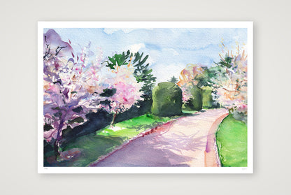 Behind the Palmhouse in Kew — A4 (30×21cm, 12×8") Print only