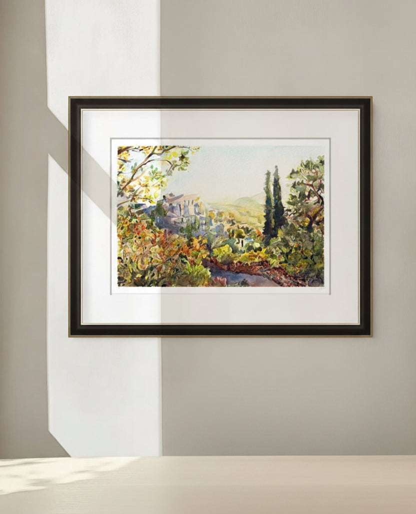 Gordes, provence, France, Watercolour Art by Eileen Barlow