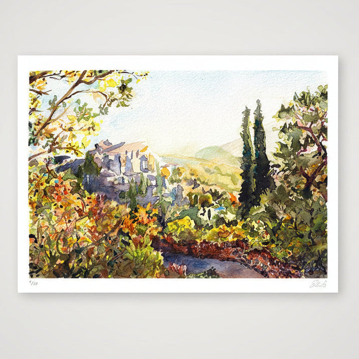 Gordes, Provence — 32×23cm, 12×9" Print only