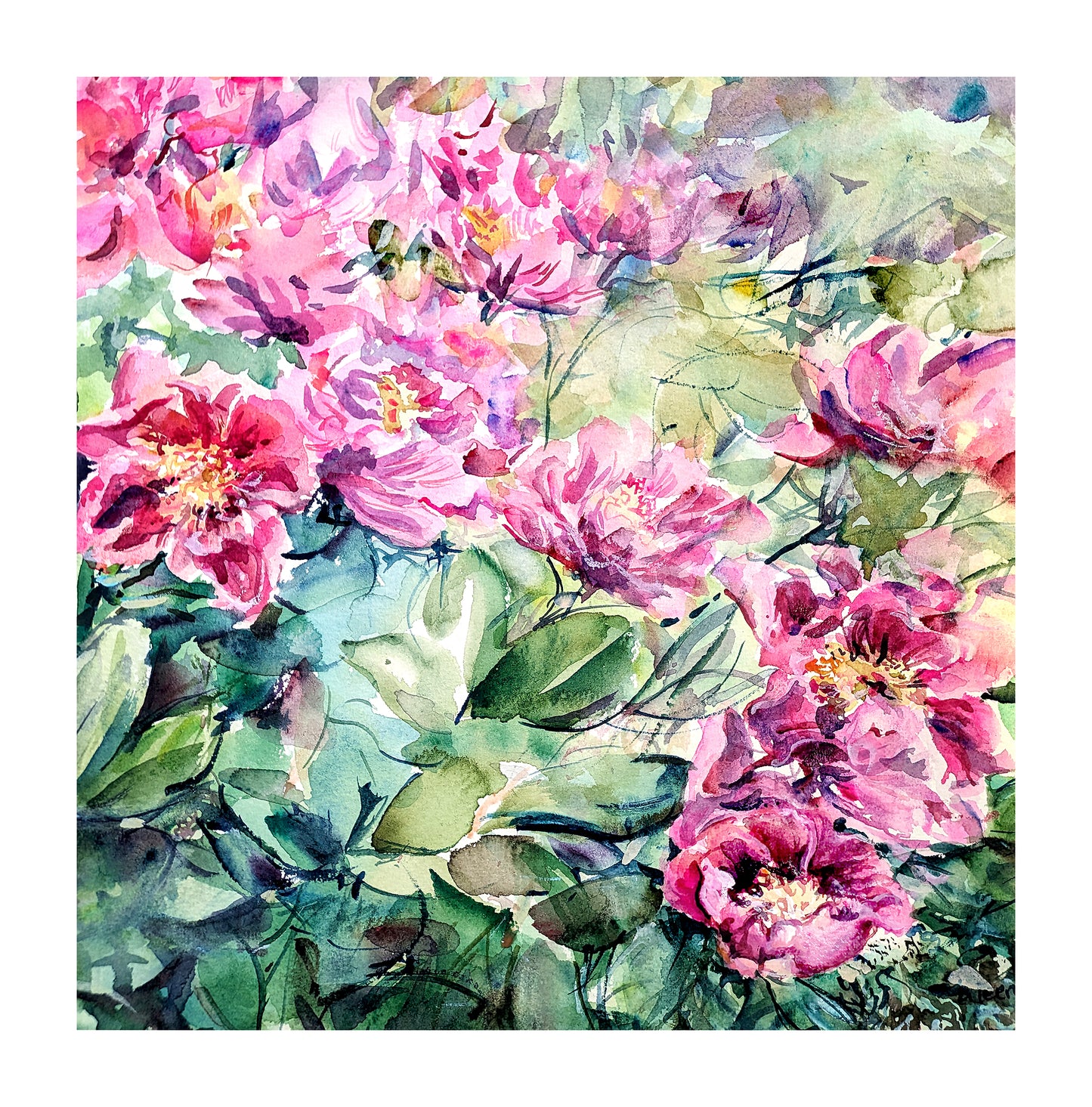 Peonies Flower Bed V (Giclée Fine Art Print)