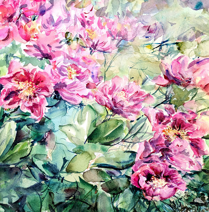 Peonies Flower Bed V (Giclée Fine Art Print)