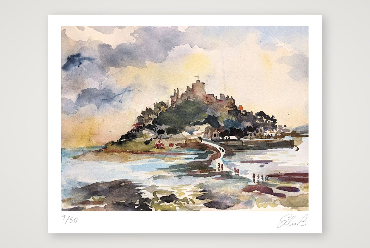 St Michael's Mount - Cornwall, Nº 1 — 25×20cm, 10×8" Print only