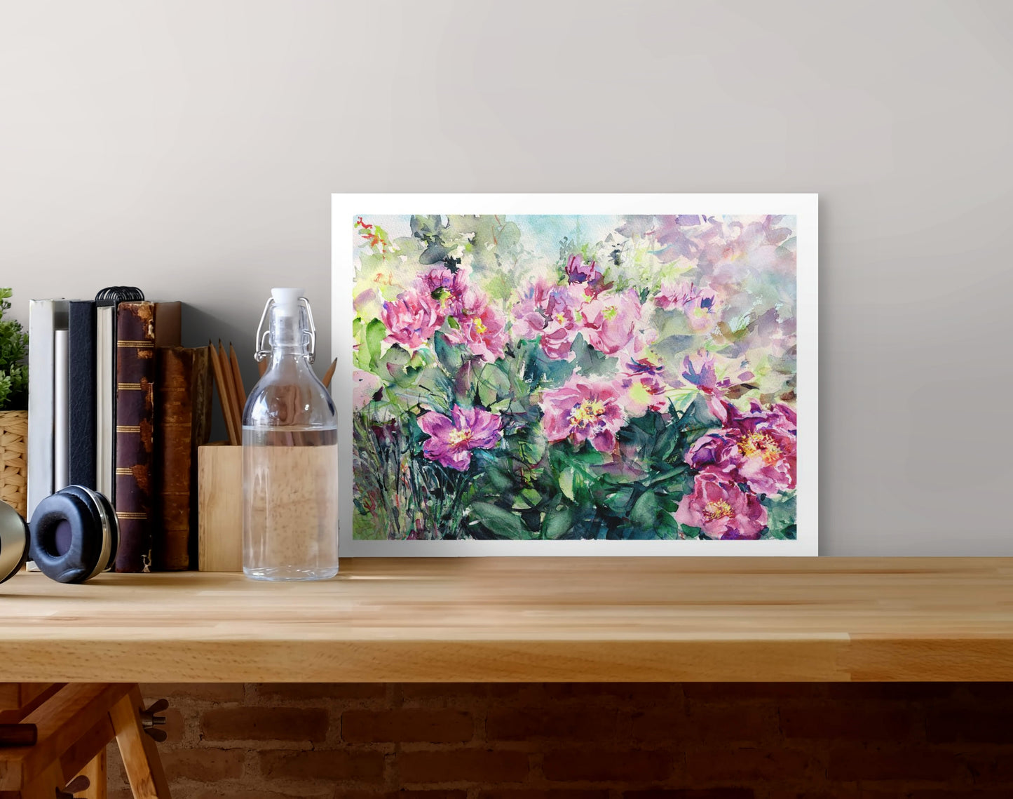 Peonies Flower Bed II (Giclée Fine Art Print)