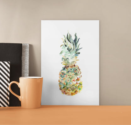 Pineapple in White Background (Giclée Fine Art Print)