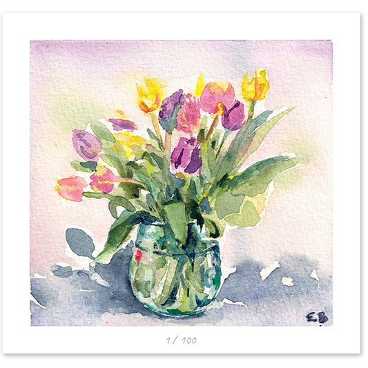 Tulips in Glass